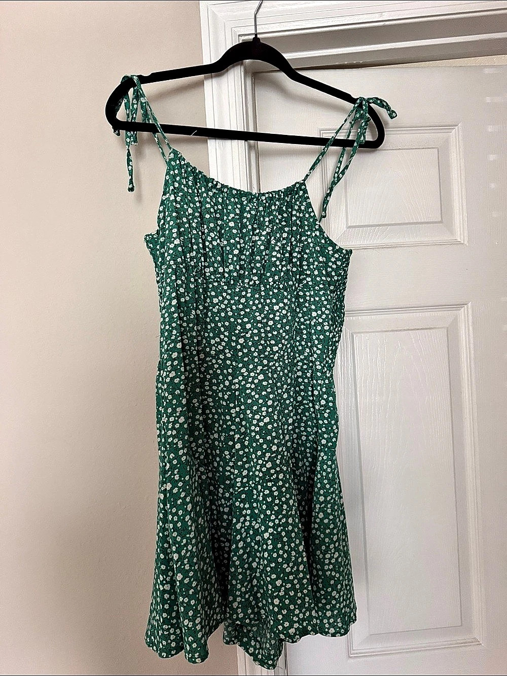 Floral Green Mini Dress